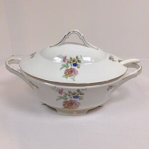 VTG 50’s Schlaggenwald  Made In Czechoslovakia Large Soup Terrine Decorated With